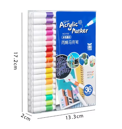 12/24/36/48/60/80 pcs Children Acrylic Marker Set