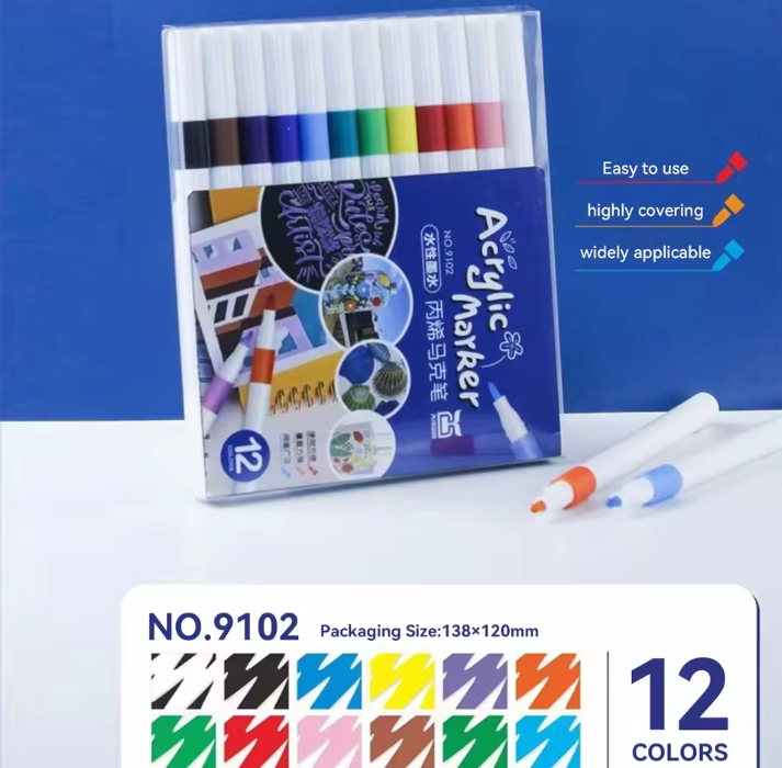 12/24/36/48/60/80 pcs Children Acrylic Marker Set
