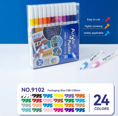 12/24/36/48/60/80 pcs Children Acrylic Marker Set