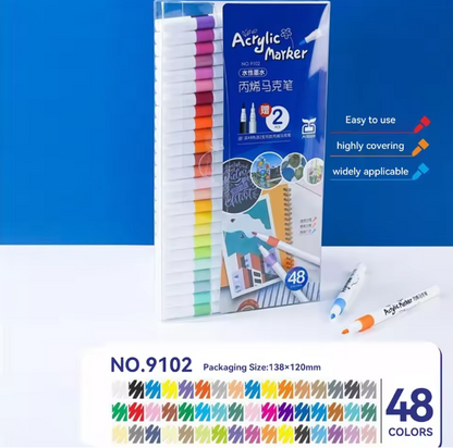 12/24/36/48/60/80 pcs Children Acrylic Marker Set