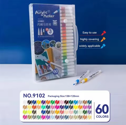 12/24/36/48/60/80 pcs Children Acrylic Marker Set