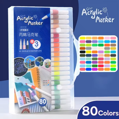 12/24/36/48/60/80 pcs Children Acrylic Marker Set