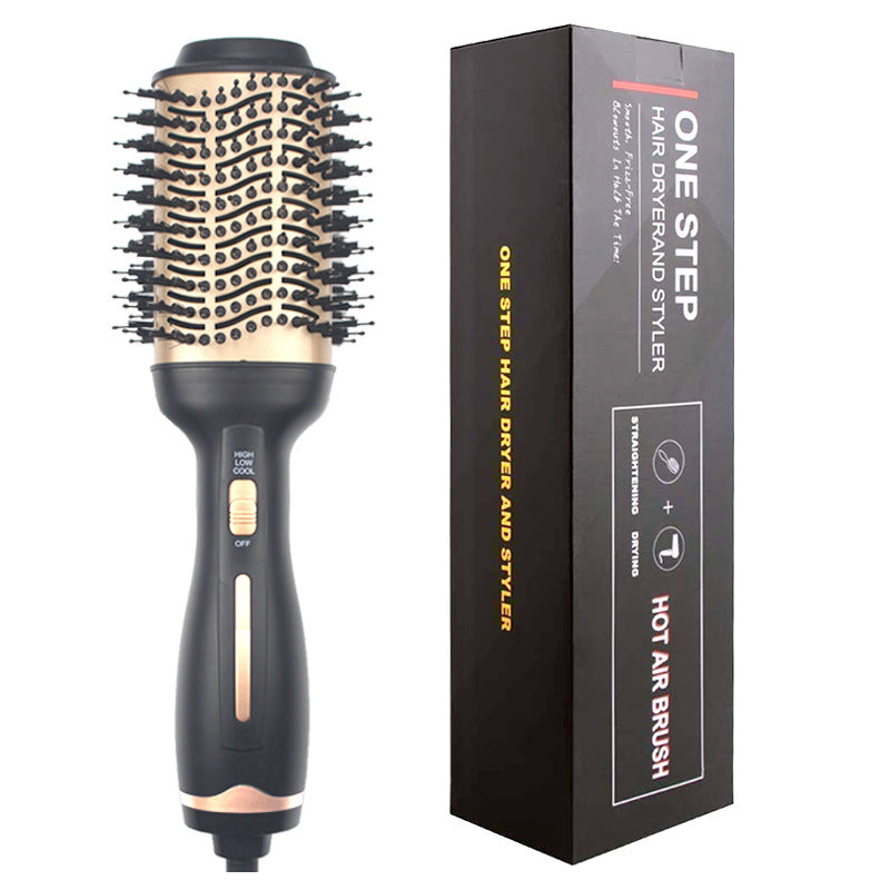 One Step hair dryer and styling brush with packaging on a white background