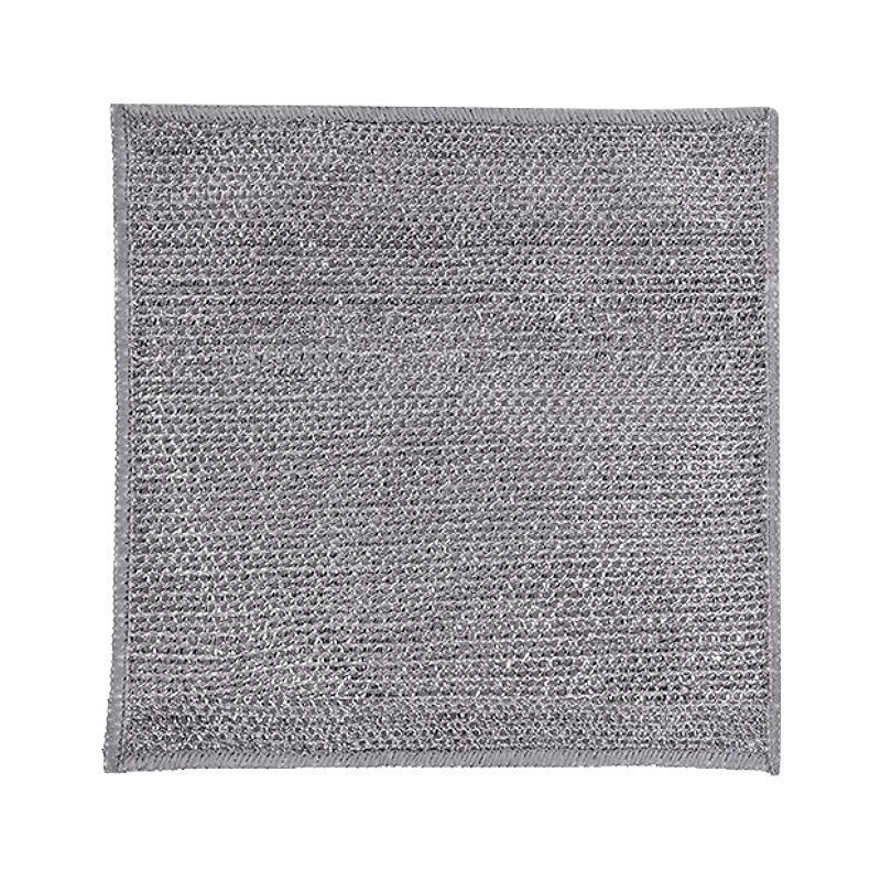 Gray textured Non-Scratch Dishwashing Cloth mat on a white background