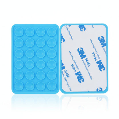 Blue silicone mold with 3M tape on a brown background