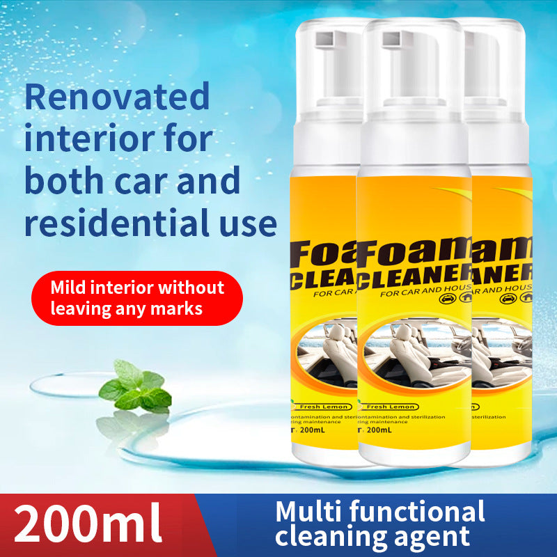 Multi-functional foam cleaner for car and house