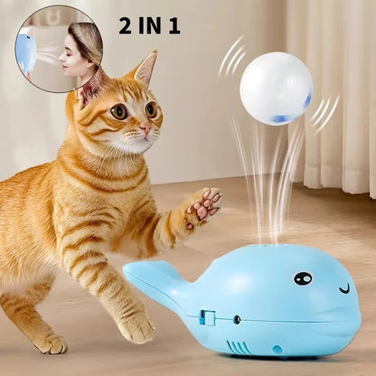 Whale Floating Ball Electric Interactive Cat Toys