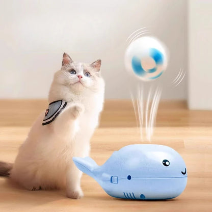 Whale Floating Ball Electric Interactive Cat Toys