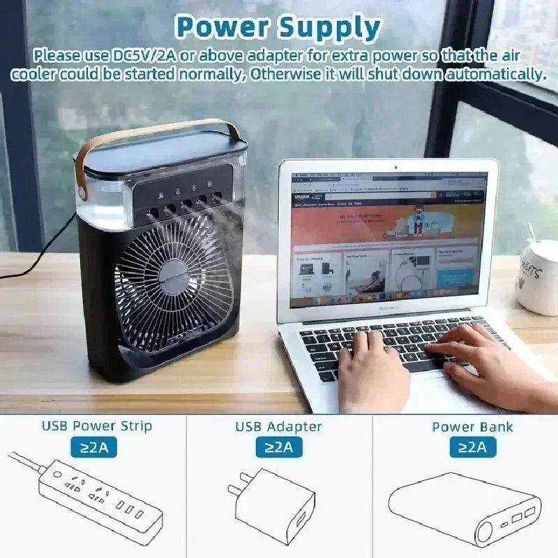 3-in-1 Portable Air Cooler Fan